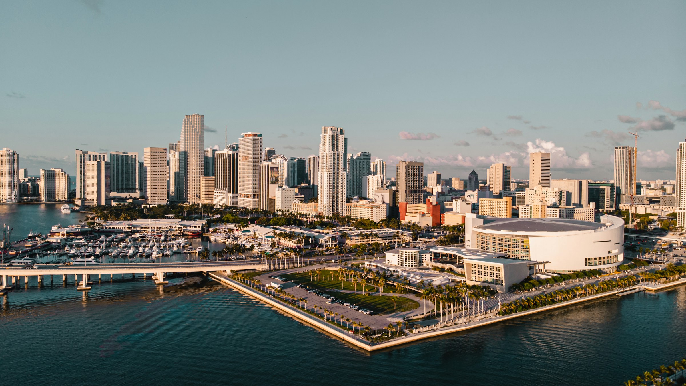 Downtown Miami skyline from the water